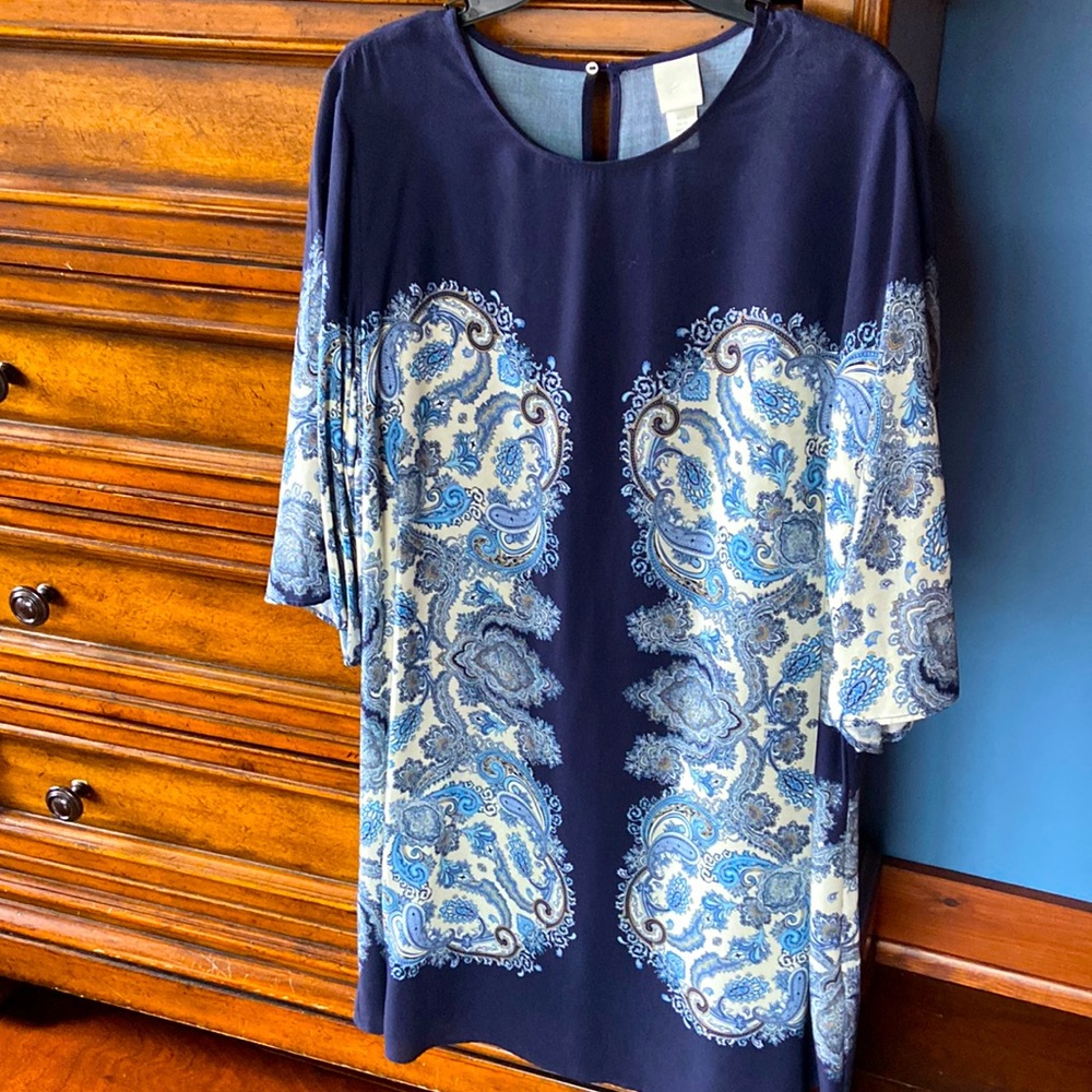 NWOT BEAUTIFUL H&M NAVY DRESS SIZE 14